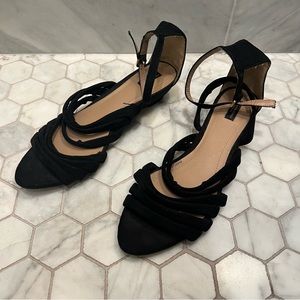ZARA Strappy Black Flats
